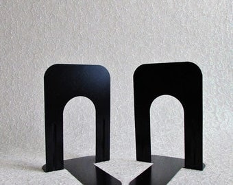 SALE Vintage Industrial Bookends Black