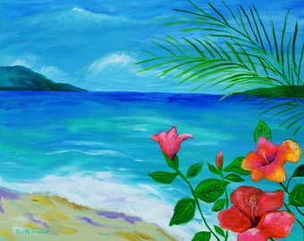 Tropical painting | Etsy