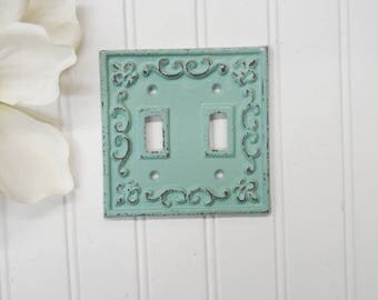 Light Switch Plate-24 Colors/Shabby Chic/Light Switch Cover/Double/Switchplates/Switch Plate/Vintage Light Switch/The Shabby Store/Nursery