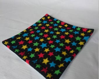 Waterproof Potty Pad , Lap Pad for Guinea Pigs , Pygmy Hedgehog , Rats , Degus ( Black & Multicoloured Stars )