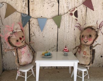 Original Art Doll - Upcycled Antique Quilt