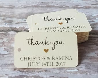 Mini Thank You Tags, Succulent Tags, Small Thank You Favor Tags, Wedding Favor Tag, Bridal Shower, Baby Shower, Rectangle thank you (233)