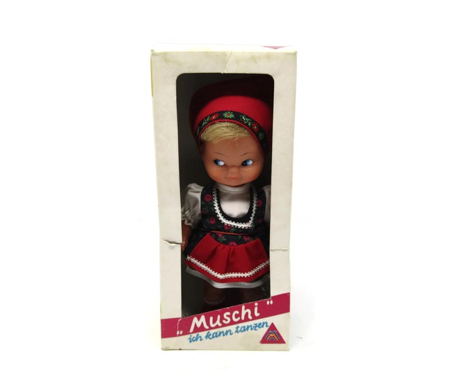 Vintage German Wind-Up Doll - Ma E Maar Stacked Triple M's Dancing Doll - Muschi Dancing Doll