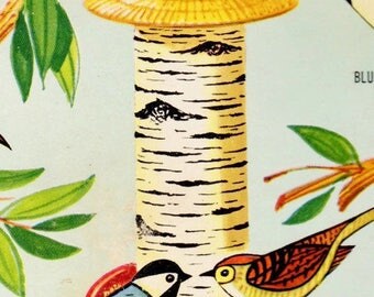 Vintage '60s Avon Plastic Birch Tree Bird Feeder Birdfeeder Kit 1967