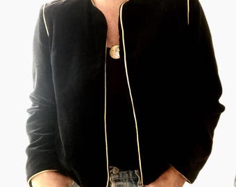 80s Foxy Velvet Cropped Disco Jacket