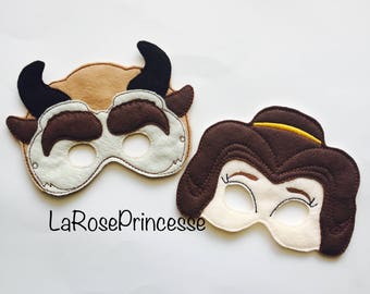Yellow Princess and Beast Masks
