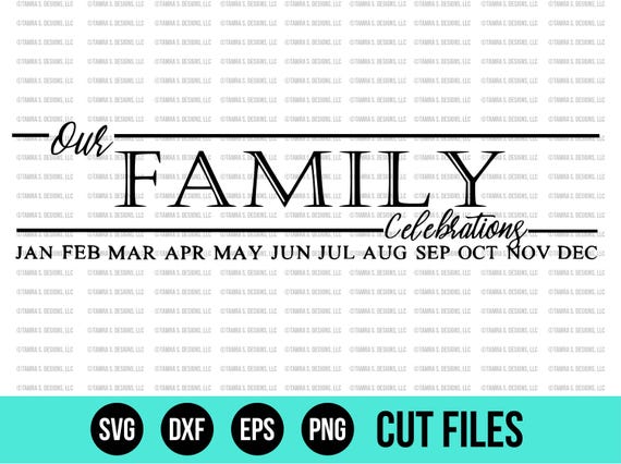 Family Birthday Board SVG SVG Files DXF Cut File