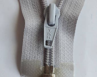 ALU grey nylon 5 vintage zipper divisible size 5 (YKK) zipper Cremallera cipzár молния, cerniera, fermeture à glissière רוכסן