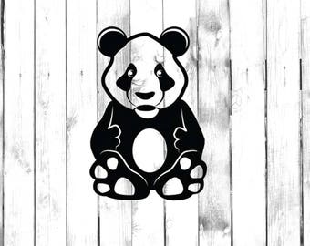 Panda decal | Etsy