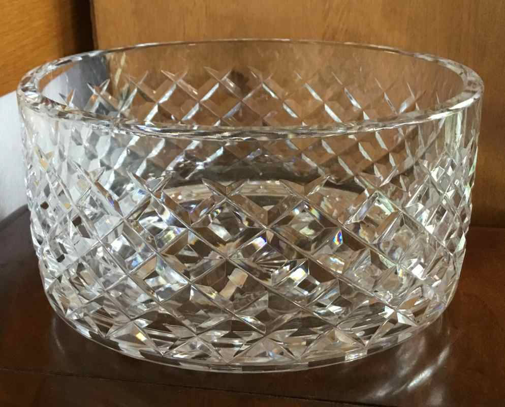 Vintage Waterford Crystal Alana Pattern 7.0 Salad Bowl