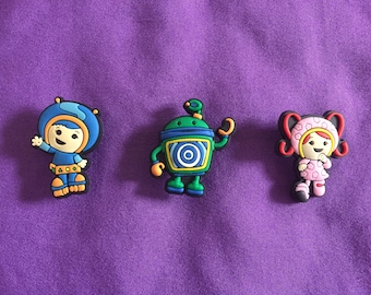 Team Umizoomi Shoe Charms for Crocs, Silicone Bracelet Charms, Party Favors, Jibbitz