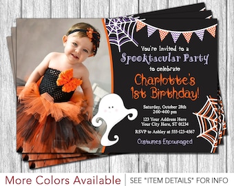Halloween Birthday Invitation - Halloween Invitation - Costume Party Invitations