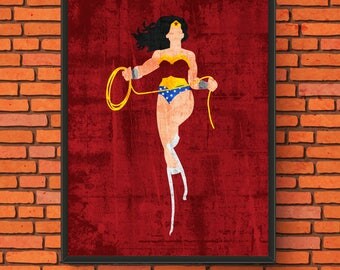 Minimalism Art - Wonder Woman Print