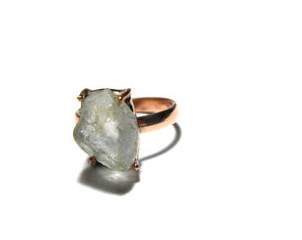 Natural topaz ring, Raw Topaz Ring | Topaz Ring | Raw Topaz Crystal Ring | Rough Topaz Ring | Raw Crystal Ring | Stacking Ring | Boho Rings