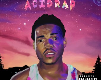 Chance The Rapper Poster - Acid Rap Studio Album Music Cover - American Rapper - Hip Hop Artist Print - Size 12x12" 18x18" 24x24" 32x32"