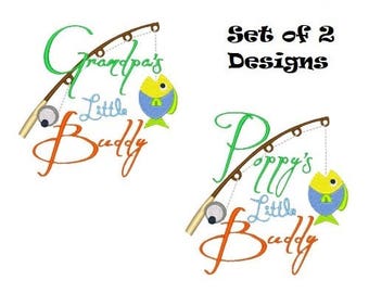 Fishing Machine Embroidery Designs Set Grandpa Embroidery Design Poppy Design 4X4 5X7 6X10 8X8 Instant Download Fishing Saying Embroidery