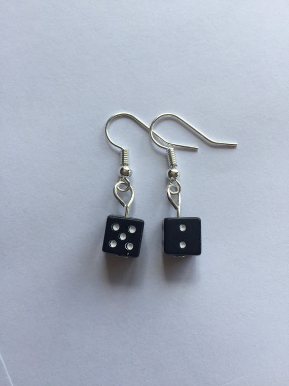 Dice dangle earrings lucky dice earrings drop earrings