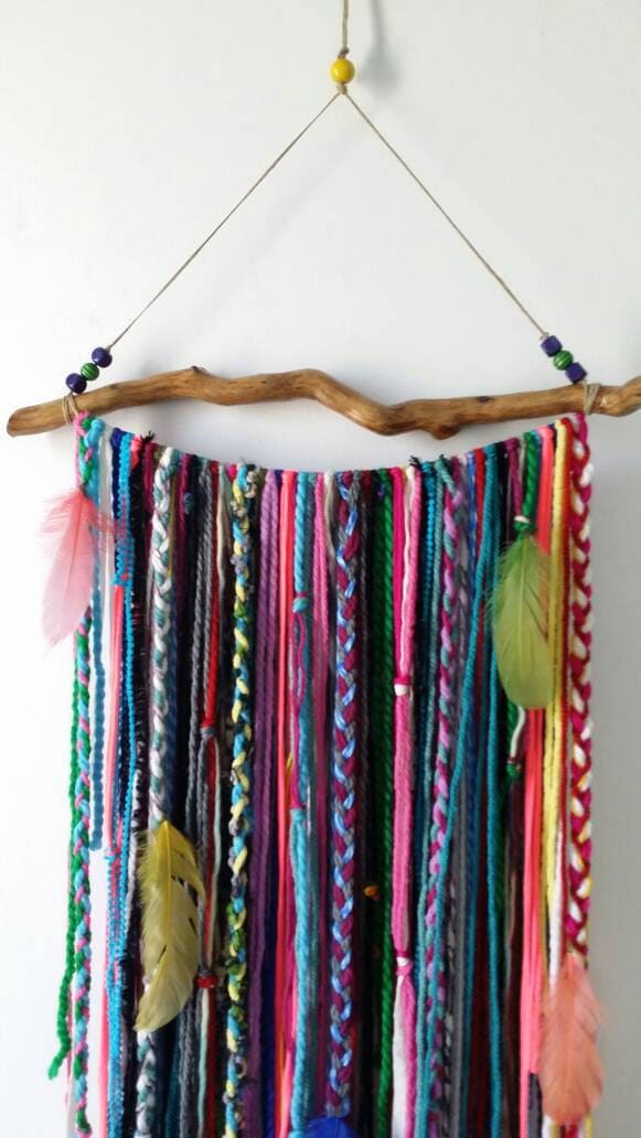 Yarn wall hanging Bohemian Decor Boho Garland Wall