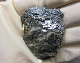 Natural Native Silver, copper, galena crystals, 38.9 grams