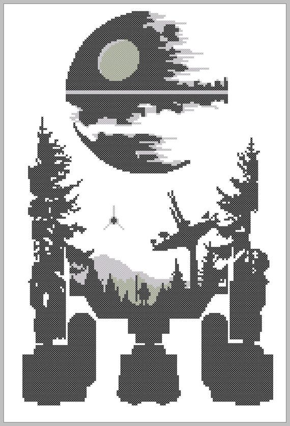 Download BOGO FREE! Star wars droid R2D2 Death Star Star wars - pdf cross stitch pattern instant download ...