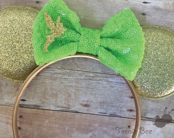 Tinkerbell Ears - Girls Tinkerbell - Tinkerbell Disney Ears - Toddler Tinkerbell - Tinkerbell Mouse Ears - Mickey Ears for Kids