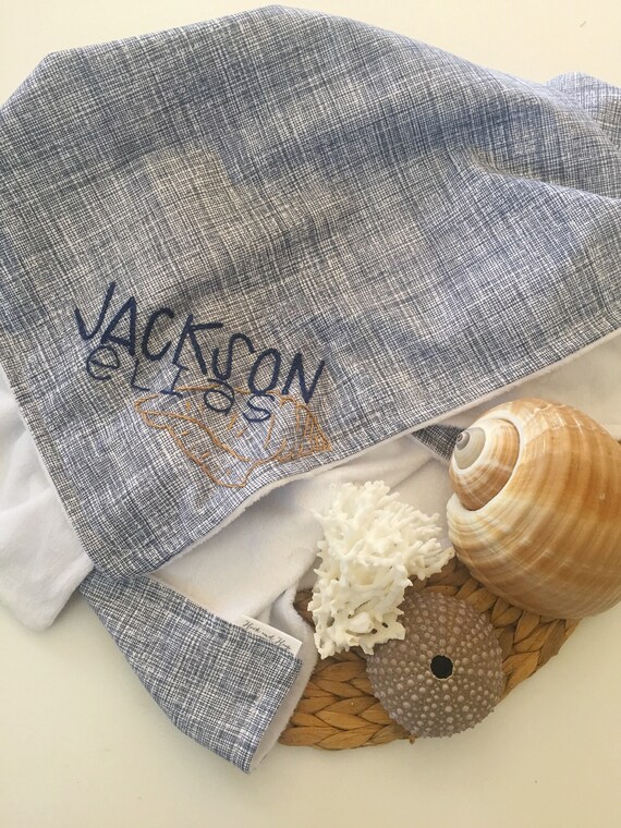 Embroidered Blanket Personalized throw blanket monogram
