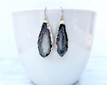 Geode earring | Etsy