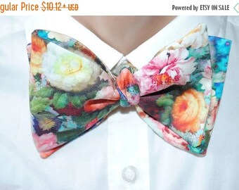 15% off Valentines Floral self tie bow tie Valentine's day gift Valentines day Valentines gifts Boyfriend Vday Engagement Self-tie bow ties