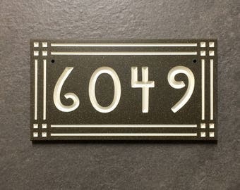 Craftsman / Mission Style House Number