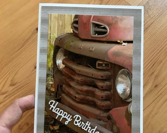 Truck birthday card | Etsy