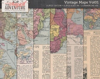 Printable Antique Maps, Old School, 1930's, Dutch Geography Book, Commercial Use OK, Digital Download, Vintage Ephemera Printable Home Decor
