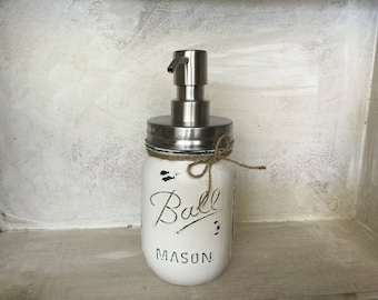 Painted Mason Jar Soap Dispenser