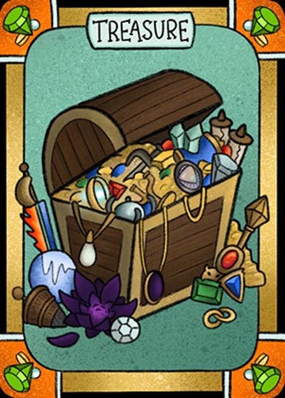 10 Treasure Tokens for Magic the Gathering