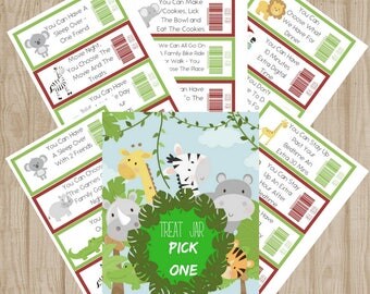 jungle Treat Jar Instant Printable