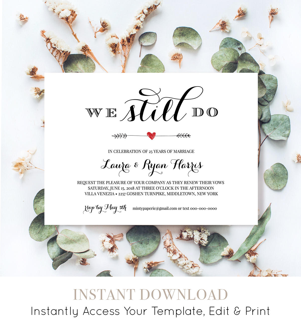 free downloadable templates for wedding renewal invitations