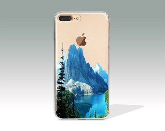 iPhone 7 Case Mountain Clear iPhone 7 Plus Case iPhone 7 Case Clear iPhone 6 Case iPhone 6s Case Silicone iPhone Case Christmas Gift //198
