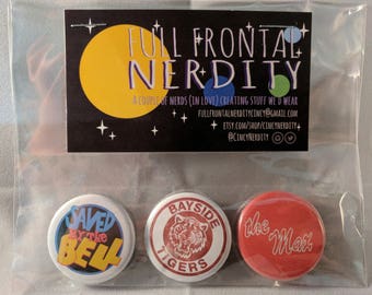 Saved by the Bell pinback button set
