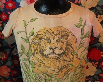 1970s Tiger Ariety T-Shirt with Rhinestone Eyes