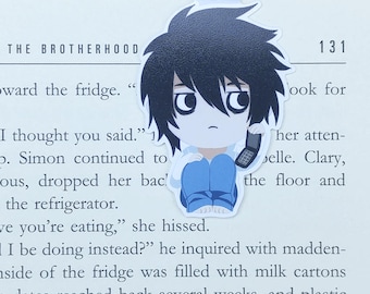Death Note - Magnetic bookmark - L || anime | manga lover gifts | bookmark | bookish | bookmarks | light yagami | magnetic bookmarks