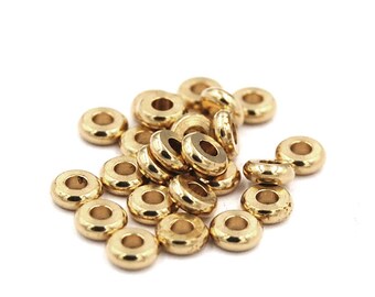 100 beads, Unfinished Raw Brass Spacer Beads
