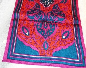 Vintage Ellen Tracy Silk Rectangle Scarf
