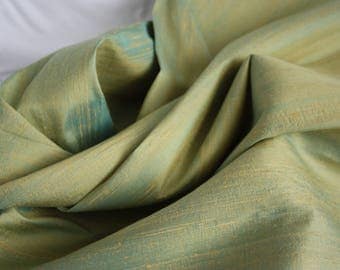 Thai silk, soft aqua/green shot fabric2.5m x 1m