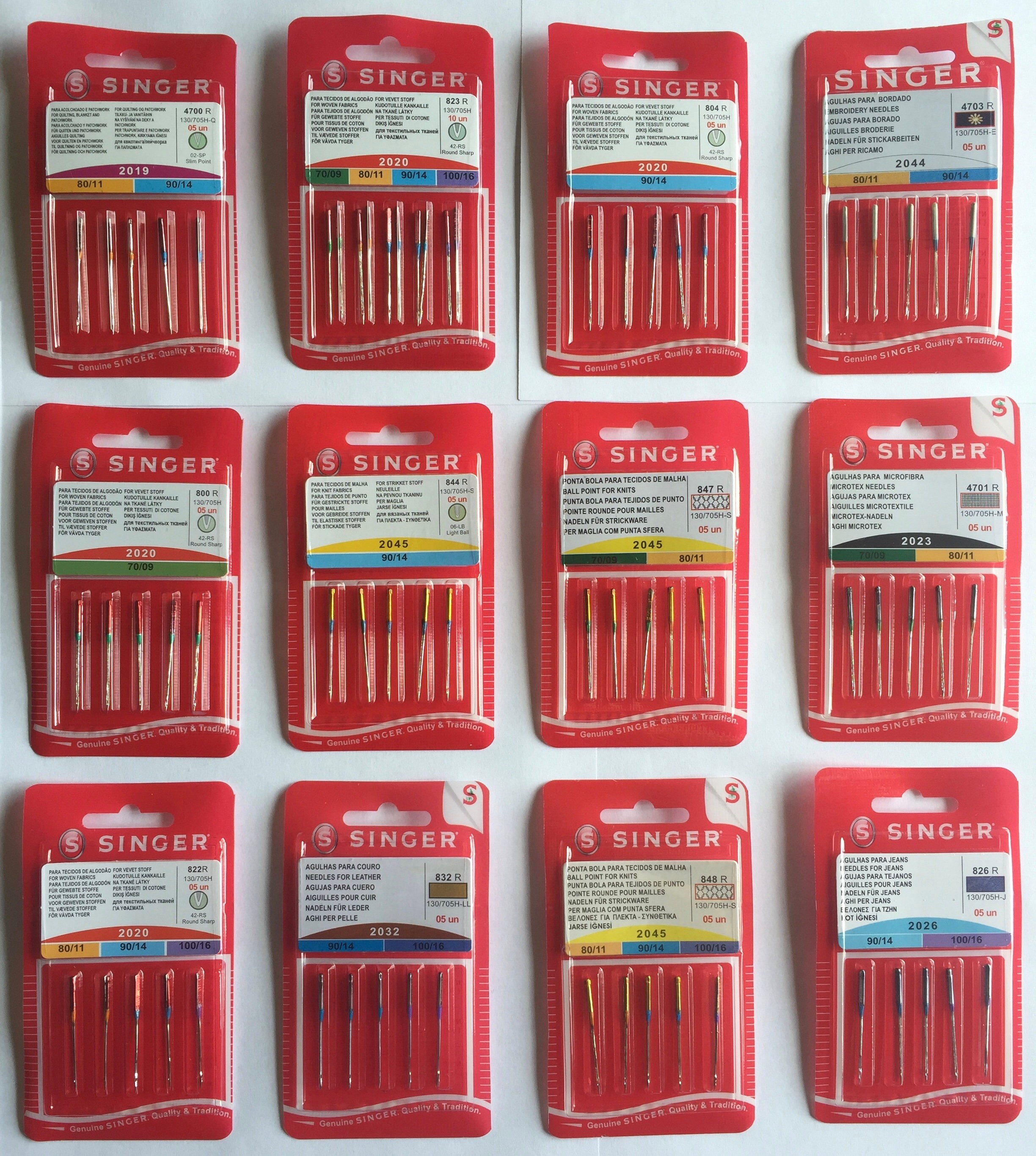 Singer Sewing Machine Needles All Styles / Sizes Domestic