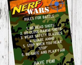 Nerf Battle Rules Printable