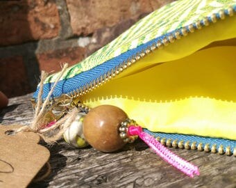 Medium Art Deco Sunburst Inspired Makeup Bag