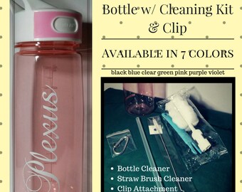 Plexus Water Bottle with Straw and Cleaning Kit, Customized Water Bottle, 27oz BPA Free Water Bottle, Tritan Sport Water Bottle, Leak Proof