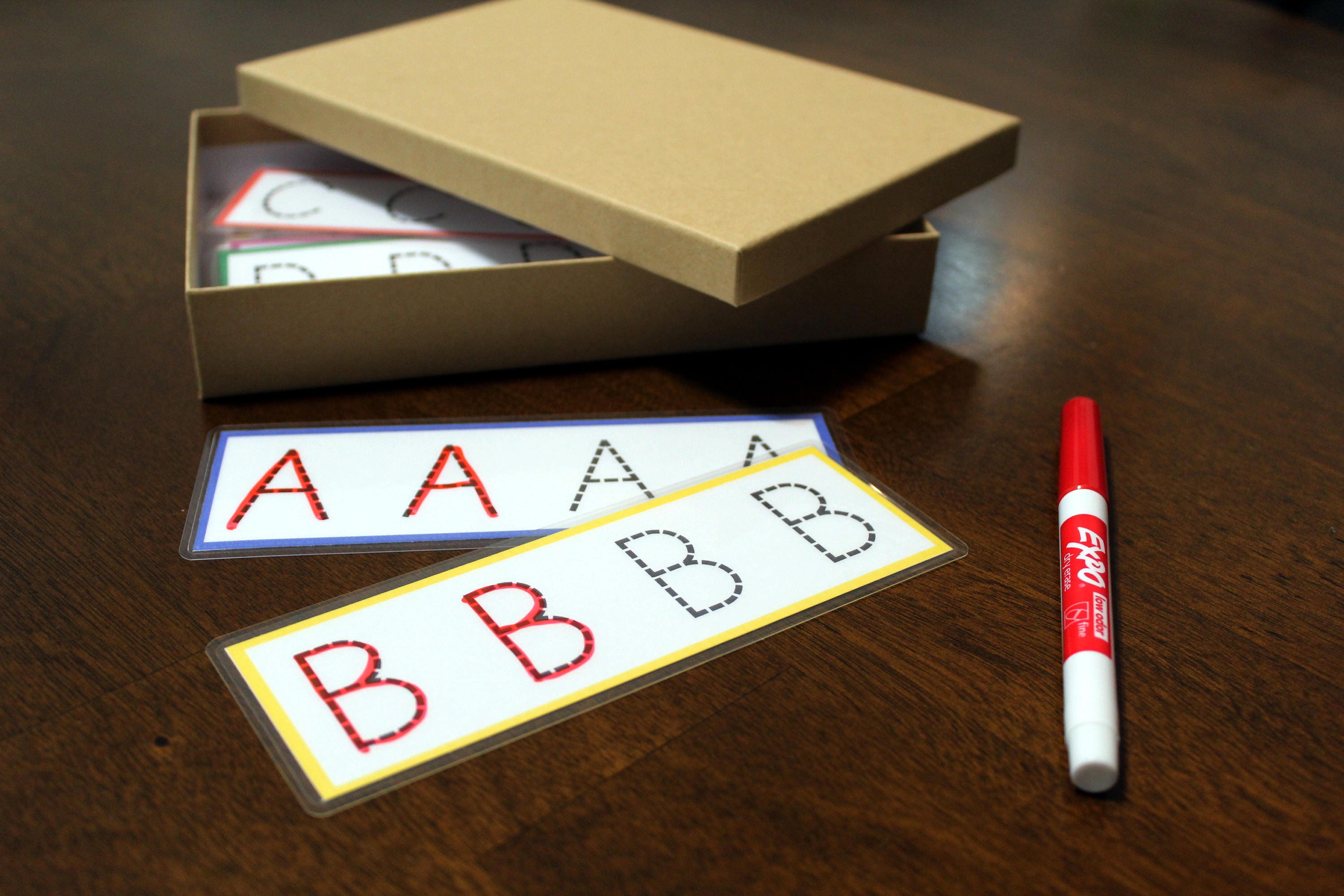 preschool tracing cards letters and numbers customized name