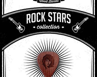 Wood Guitar Pick - Dyed Wooden Guitar Pick - Rock Stars - Individual Pick