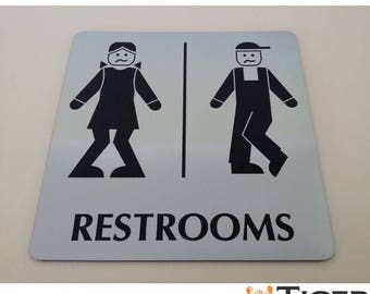 Restroom sign | Etsy