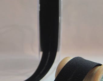 20 mm folded 10 DMC Black jersey fabric